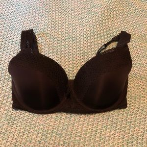 Aerie black push up bra 36DD lace detail, tassel